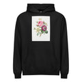 Black Hoodie Anemone And Cabbage Rose - Pierre-Joseph Redoute 1759 Signature