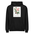 Black Hoodie Cabbage Rose - Pierre-Joseph Redoute 1759 Signature