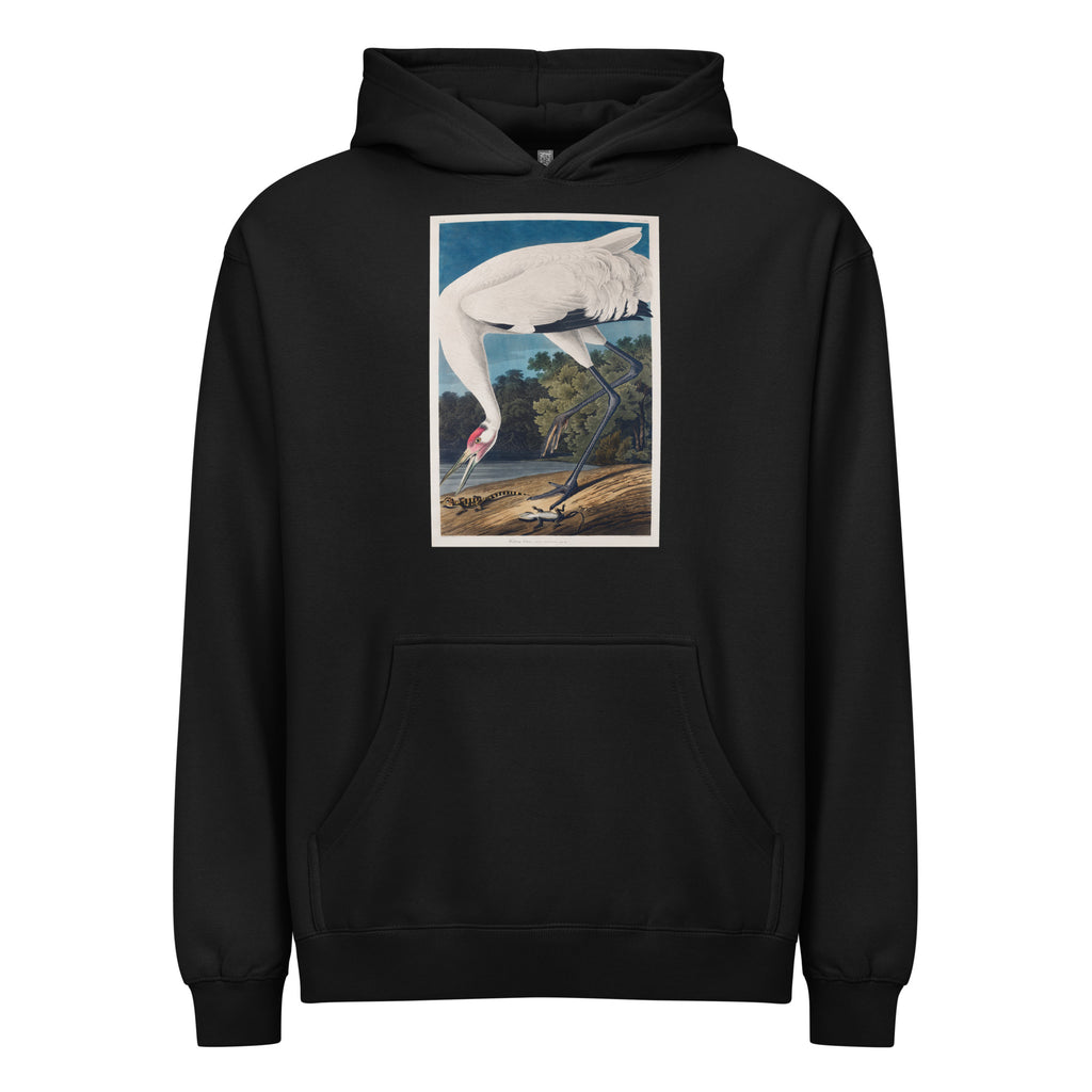 Black Hoodie Hooping Crane Signature