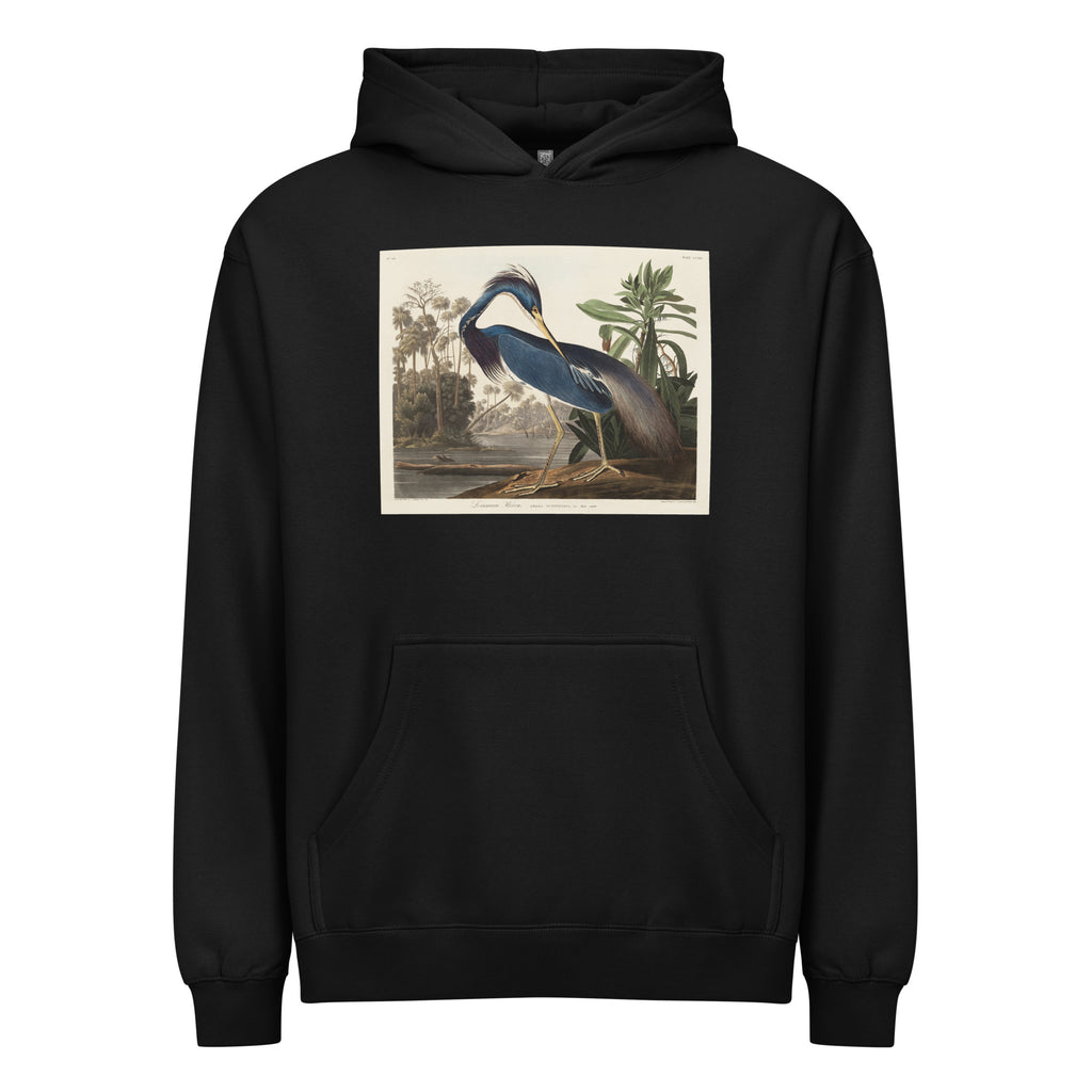 Black Hoodie Louisiana Heron Signature