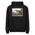 Black Hoodie Blue Crane Or Heron Signature