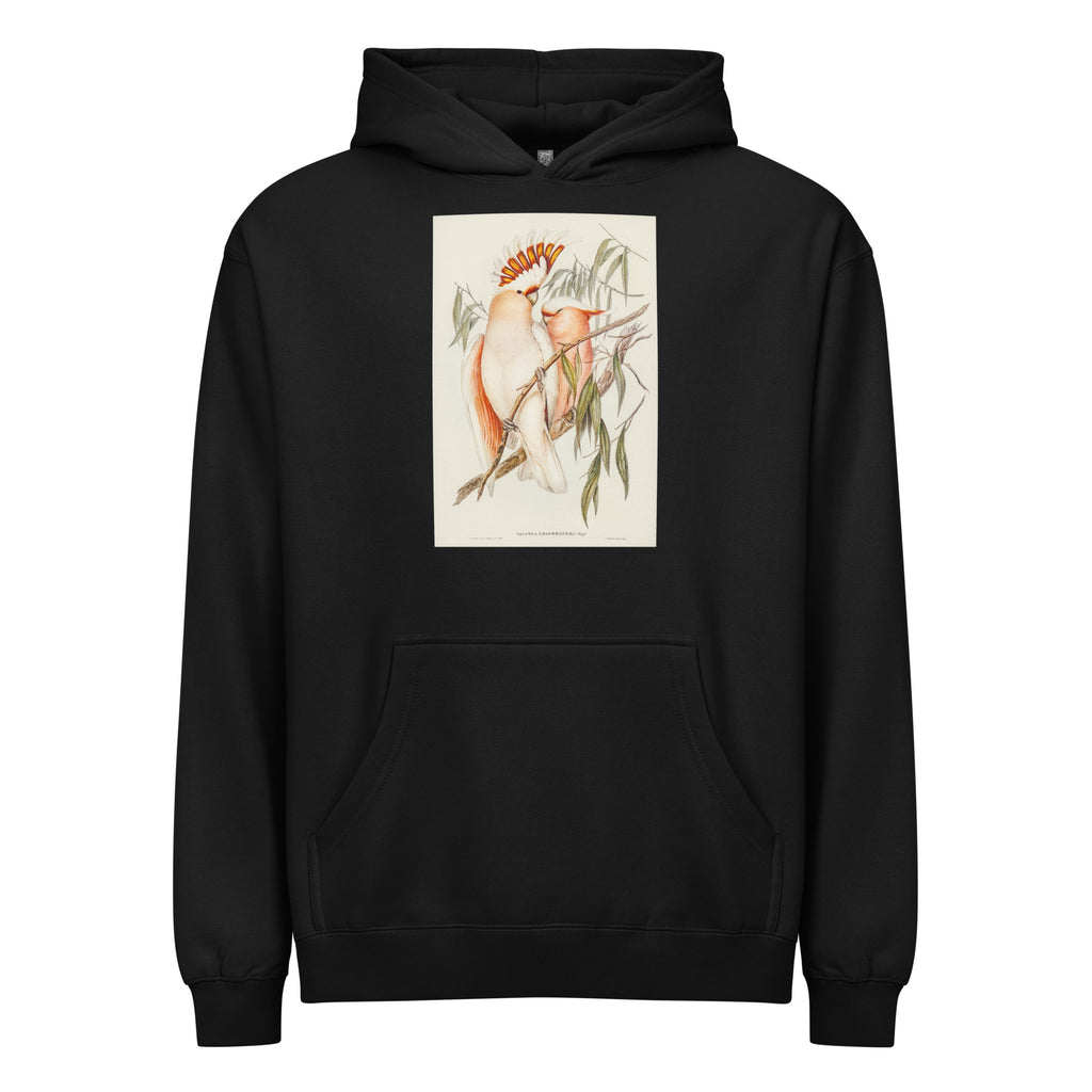 Black Hoodie Leadbeater S Cockatoo Cacatua Leadbeaterii Illustrated - Elizabeth Gould 1804 Signature