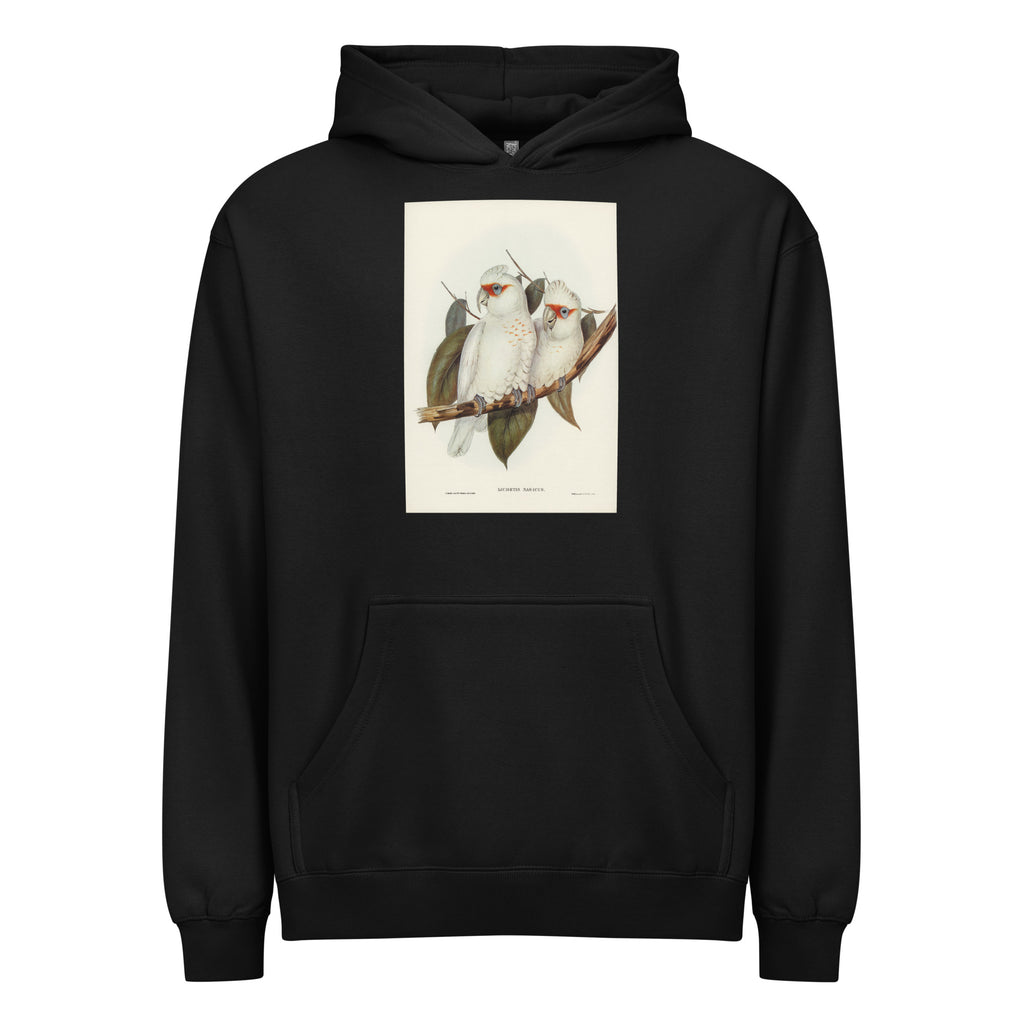 Black Hoodie Long-Billed Cockatoo Licmetis Nasicus Illustrated - Elizabeth Gould 1804 Signature