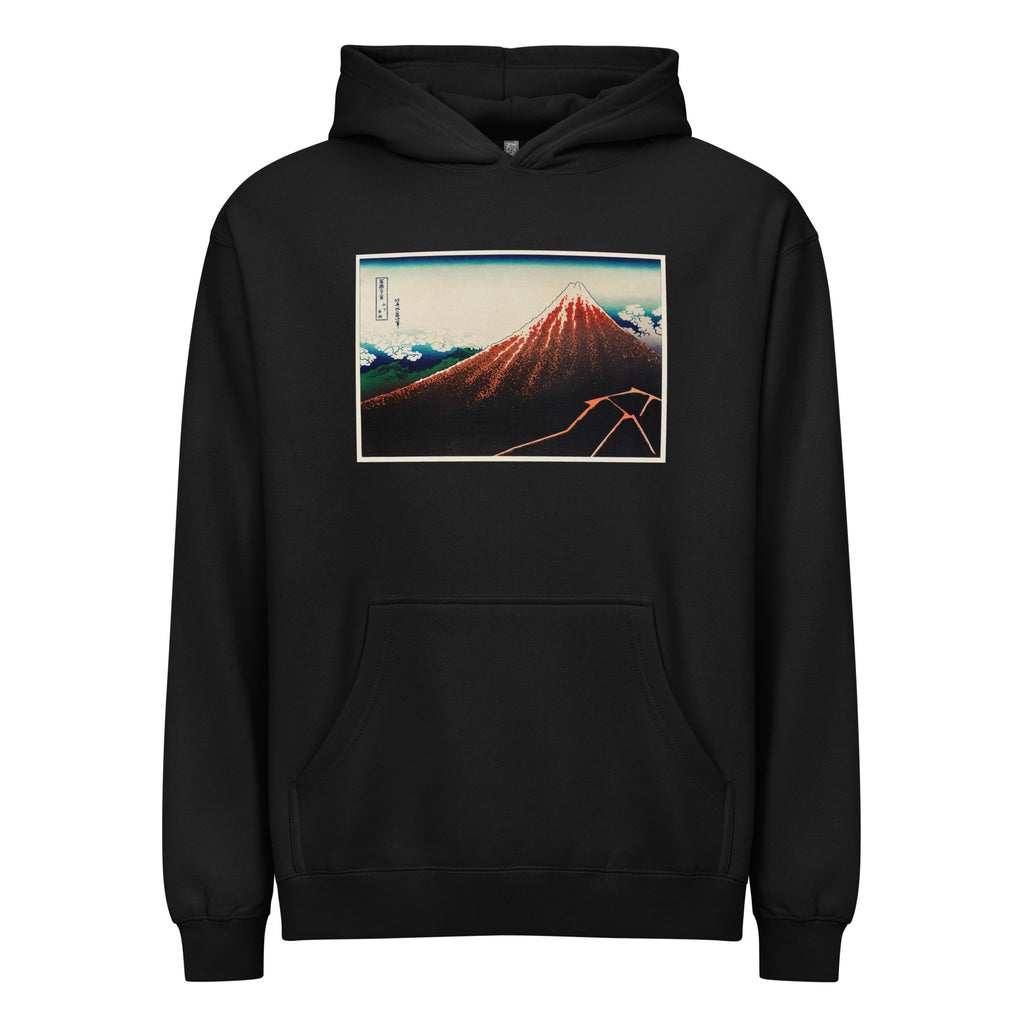 Black Hoodie Sanka Hakuu - Katsushika Hokusai 1760 Signature