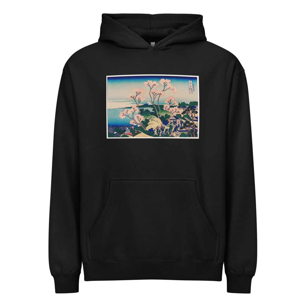 Black Hoodie Goten-Yama Hill Shinagawa On The Tokaido - Katsushika Hokusai 1760 Signature