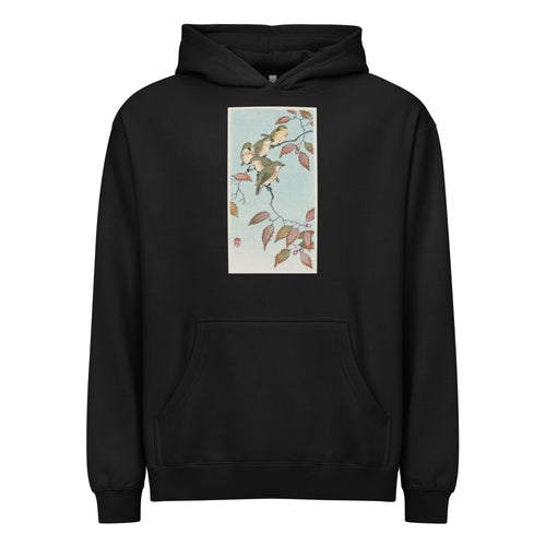 Black Hoodie Birds On A Branch - Ohara Koson 1900 Signature