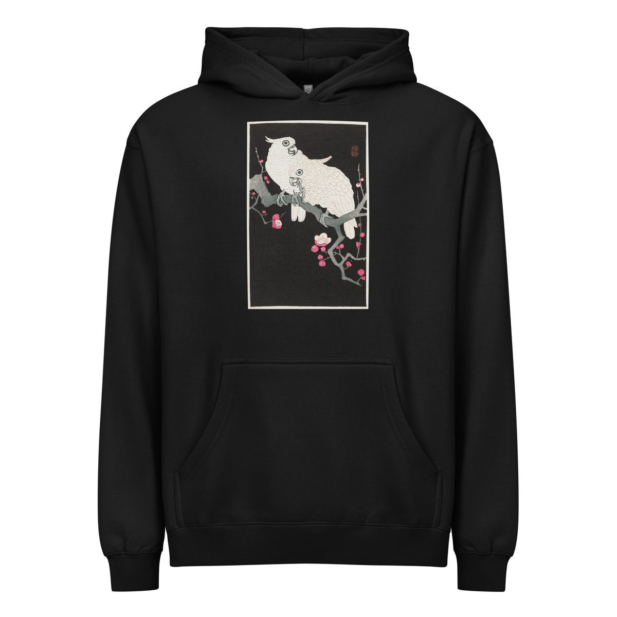 Black Hoodie Two Cockatoo And Plum Blossom - Ohara Koson 1925 Signature