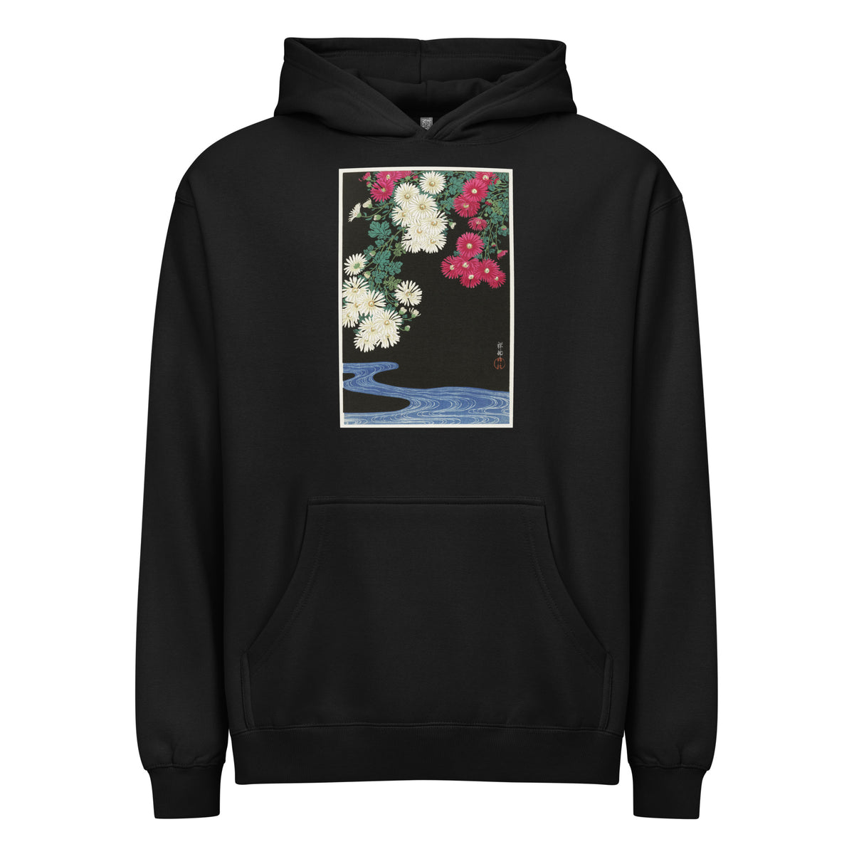 Black Hoodie Chrysanthemums - Ohara Koson 1925 Signature