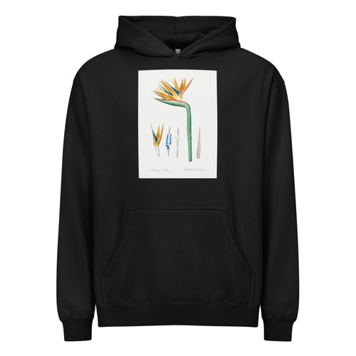 Black Hoodie Bird Of Paradise Illustration Signature