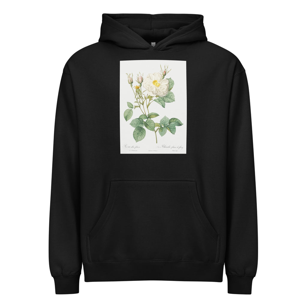 Black Hoodie Rosa X Alba Also Known As The White Leaf Of Fleury Rosa Alba Foliacea Signature