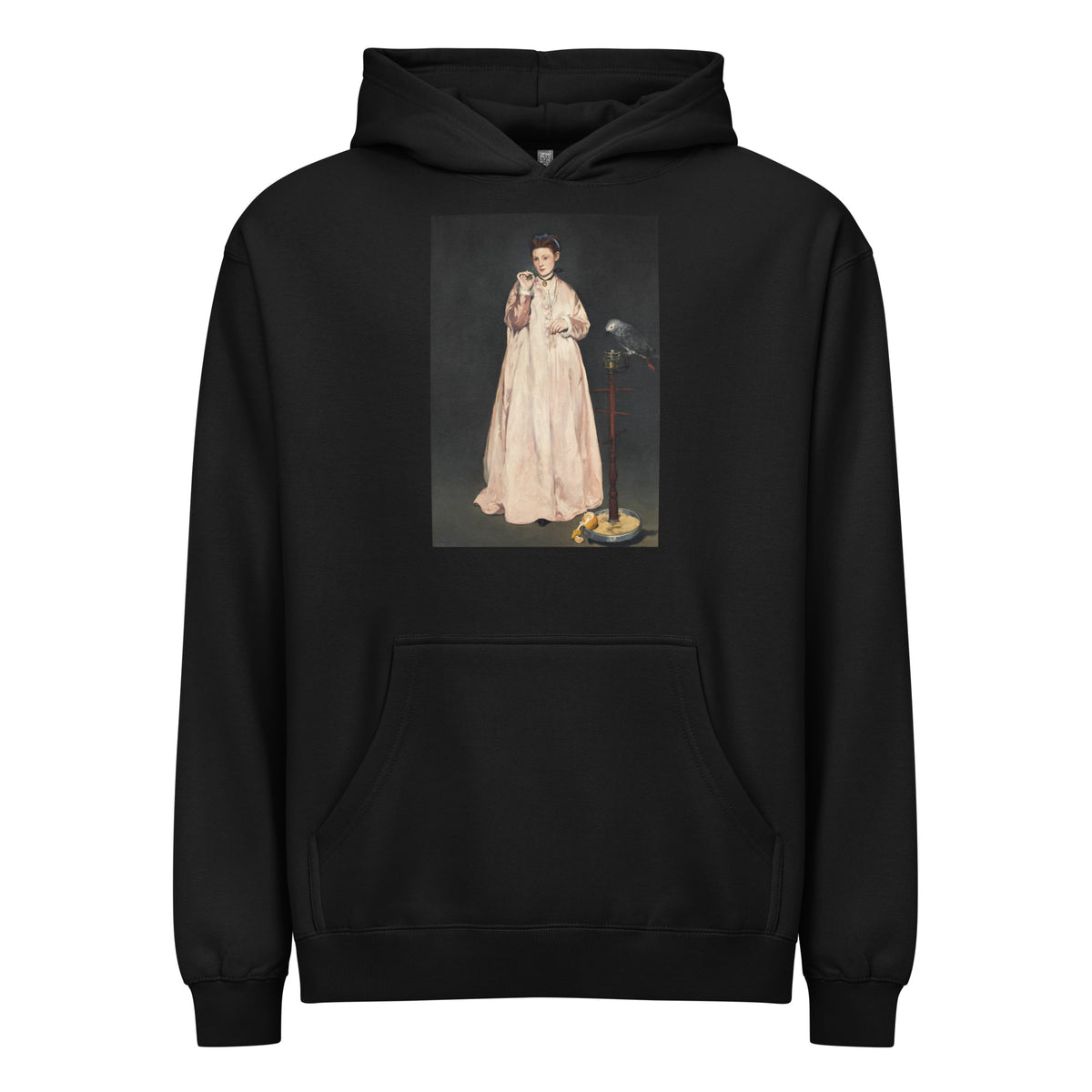 Black Hoodie Young Lady In 1866 Painting In High Resolution Signature
