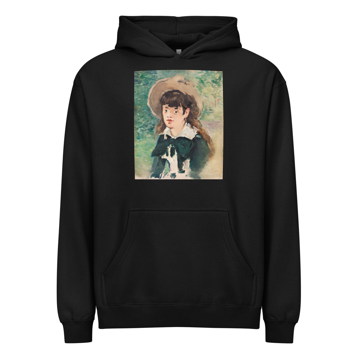 Black Hoodie Young Girl On A Bench Fillette Sur Un Banc Painting In High Resolution Signature