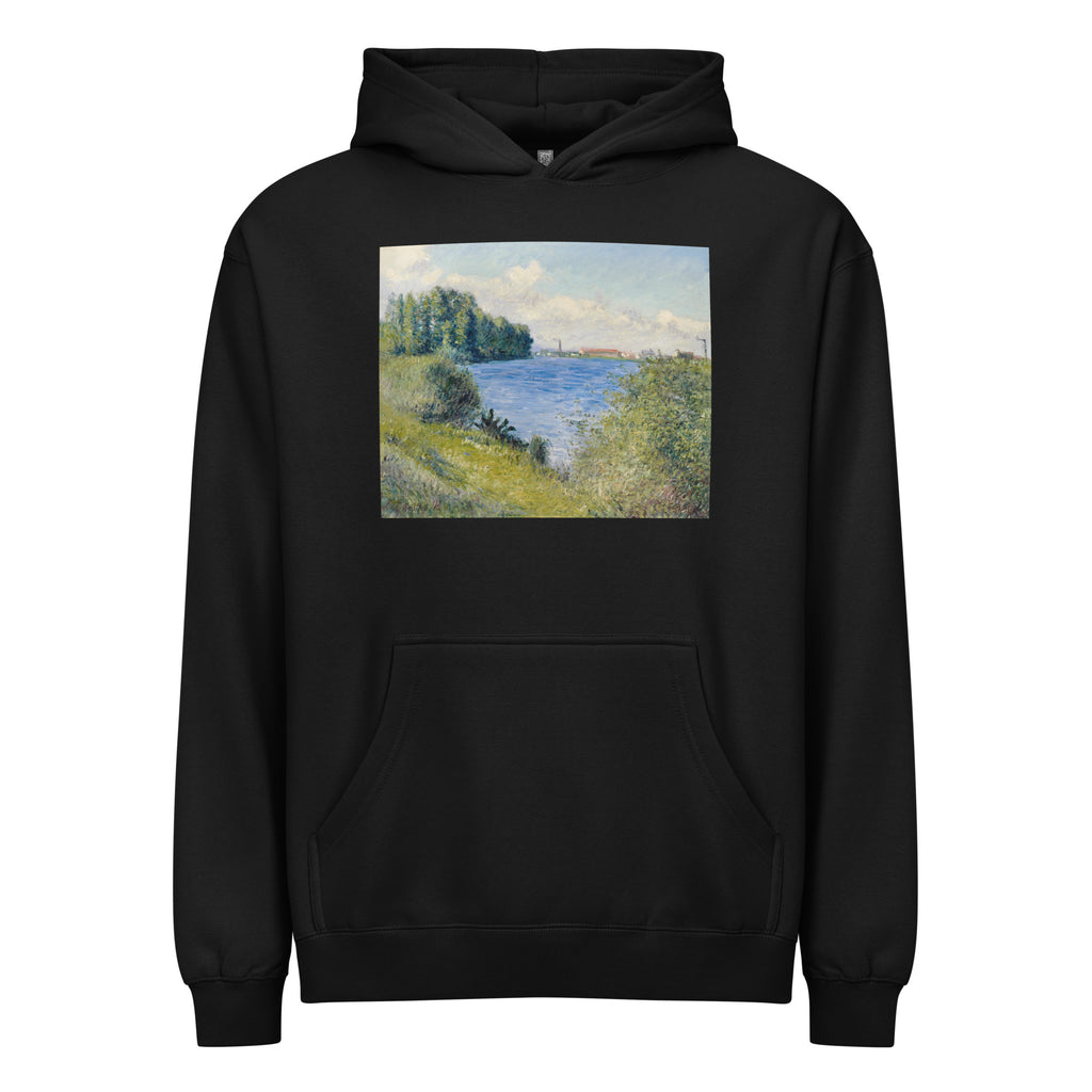 Black Hoodie The Seine At Argenteuil Painting In High Resolution Signature