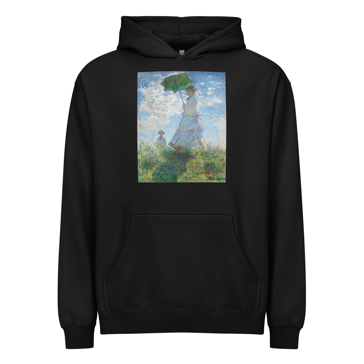 Black Hoodie Claude Monet S Madame Monet And Her Son Woman With A Parasol Famous Painting Signature