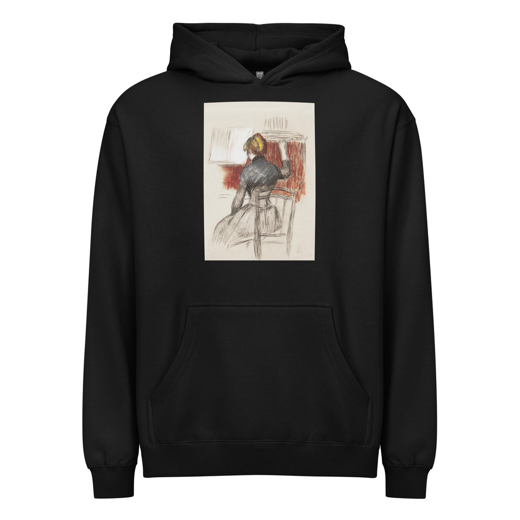 Black Hoodie Woman At A Piano Signature
