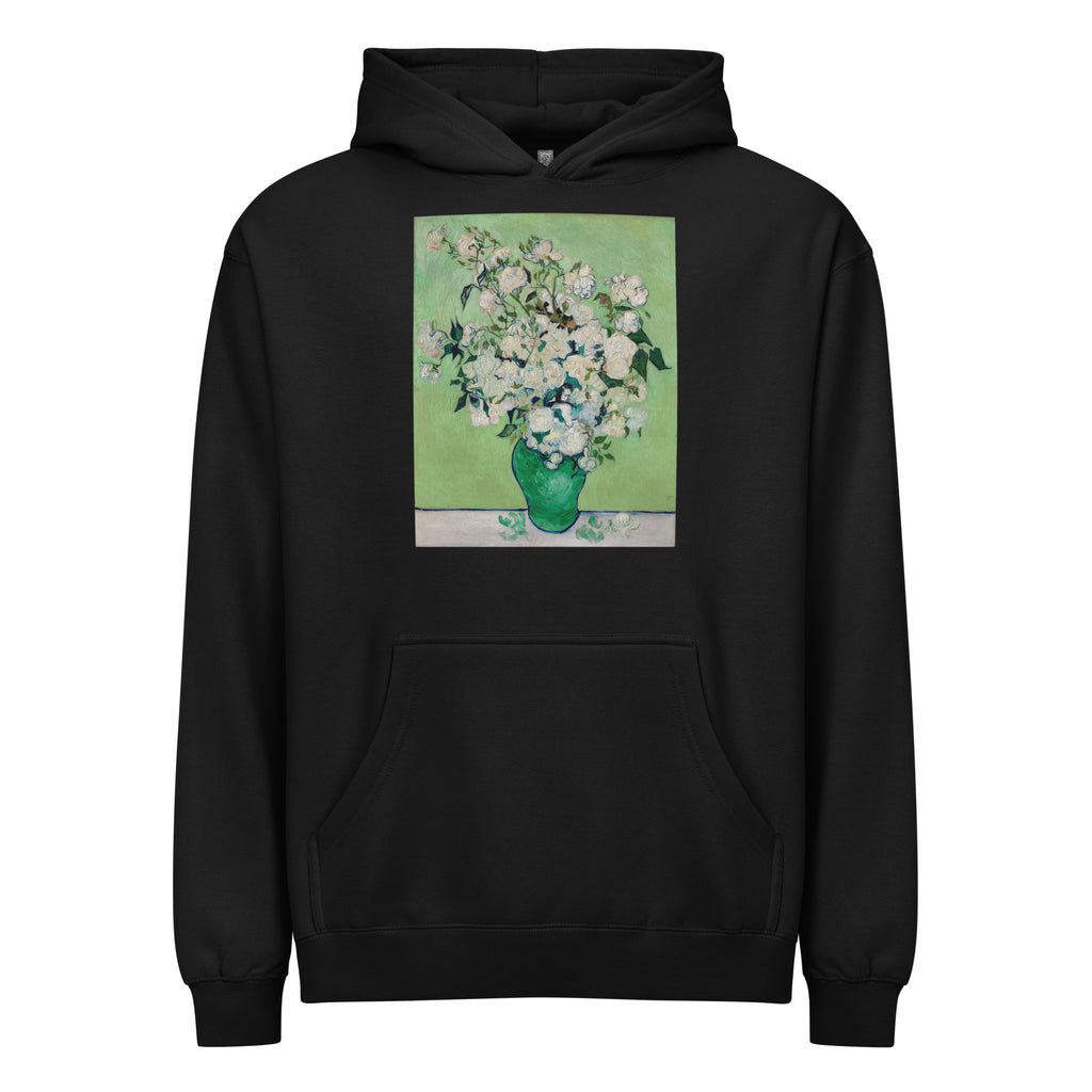 Black Hoodie Roses Van Gogh Met Signature