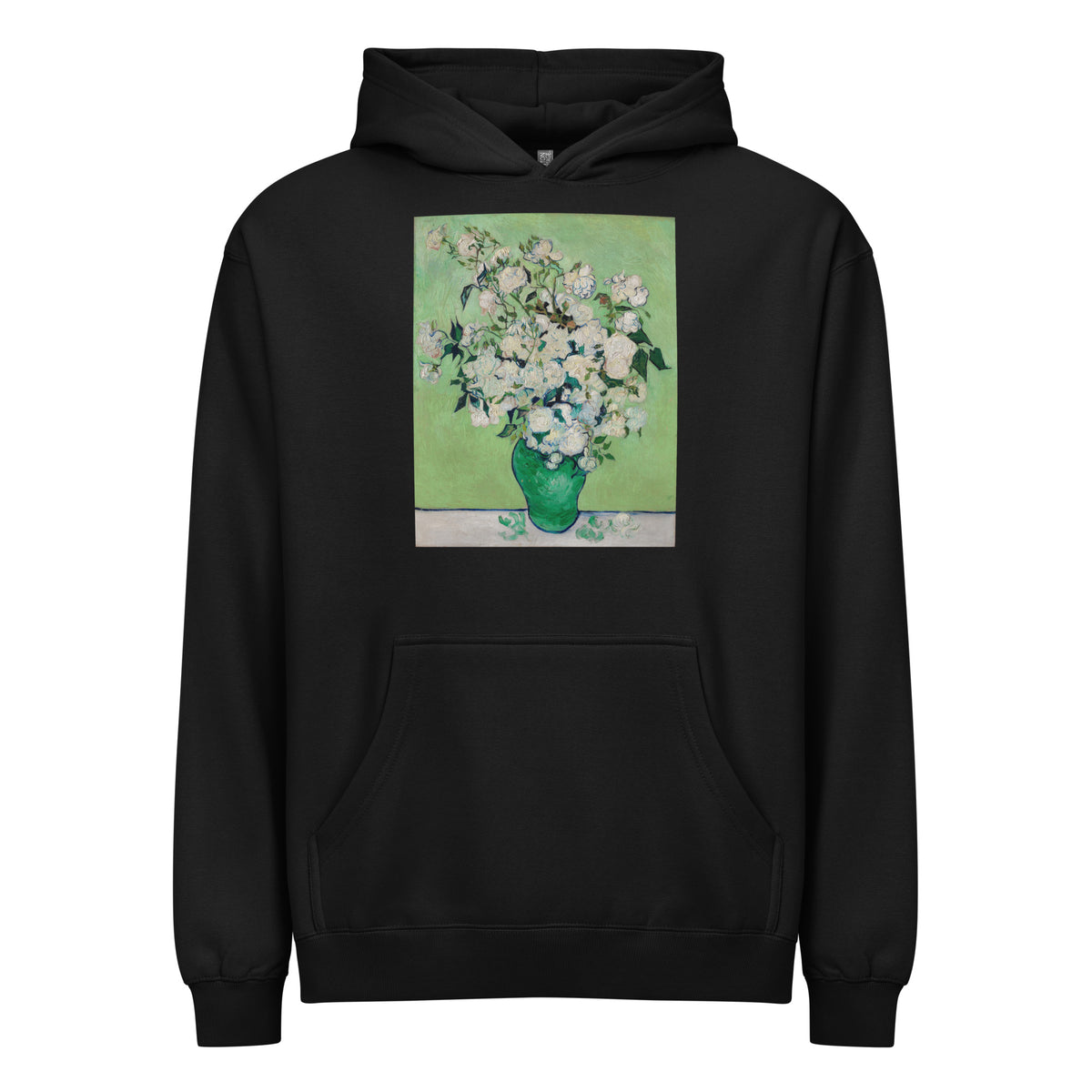 Black Hoodie Roses Van Gogh Met Signature