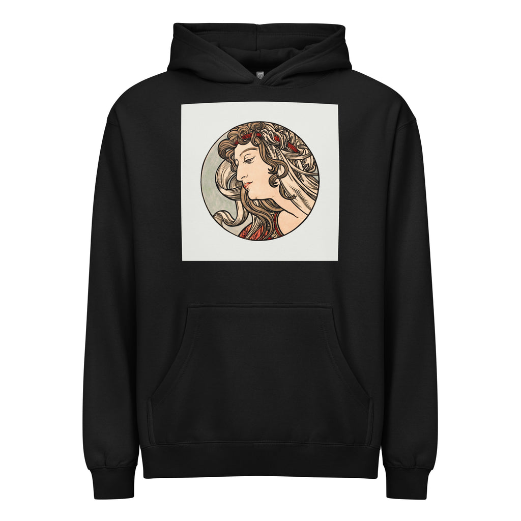 Black Hoodie Stained Glass Fouquet Mucha V Signature