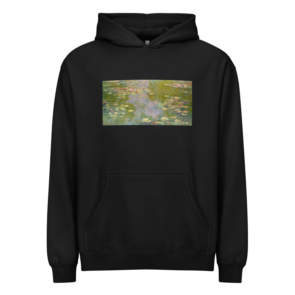 Black Hoodie Water Lilies Signature