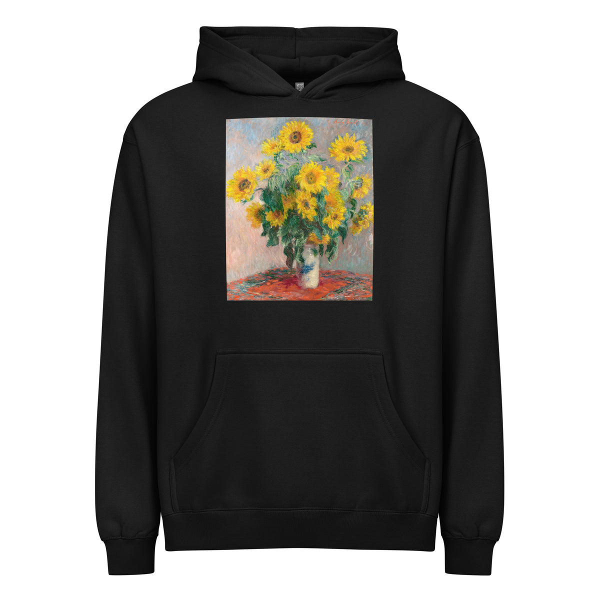 Black Hoodie Bouquet Of Sunflowers Signature