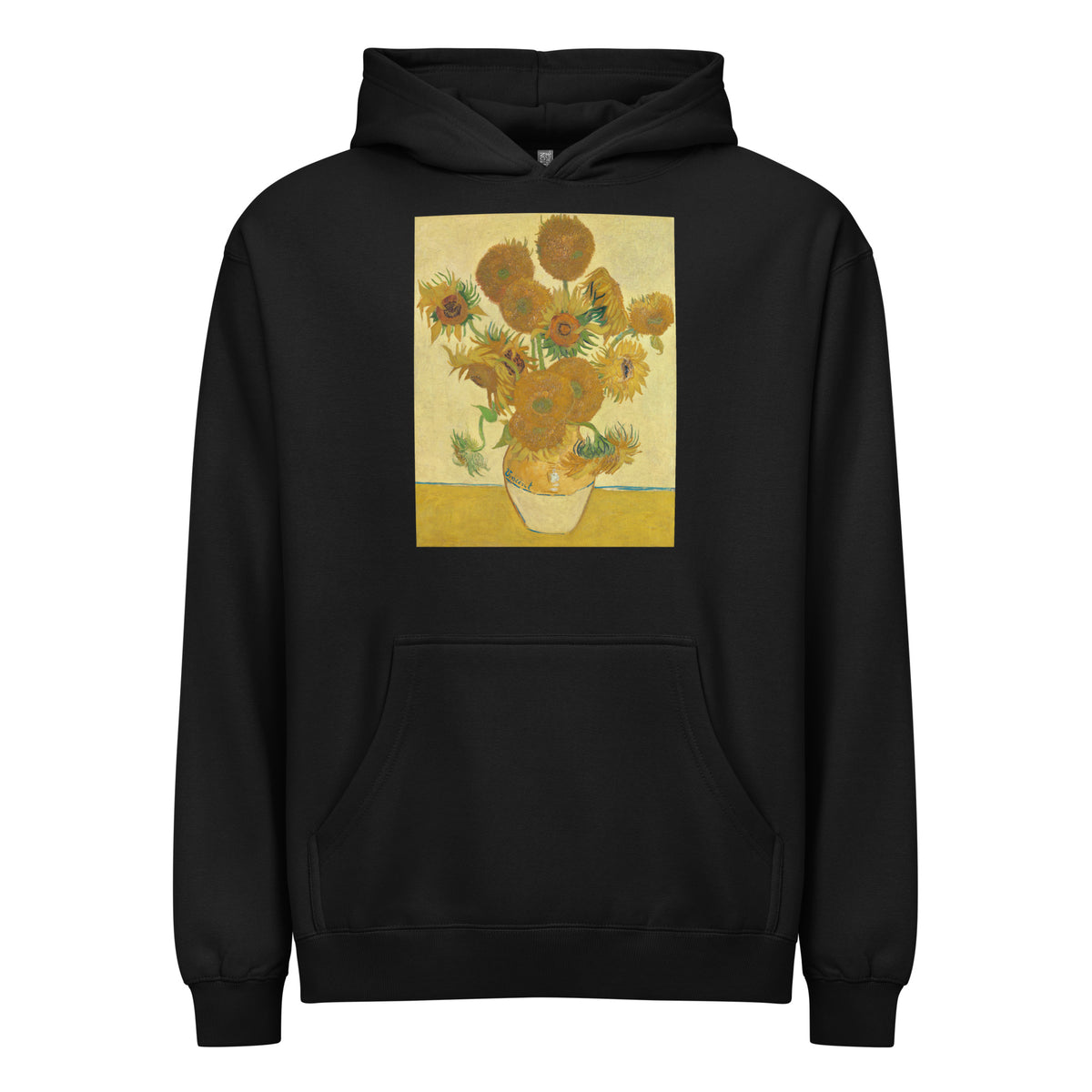 Black Hoodie Vincent Van Gogh S Sunflowers Famous Still Life Painting Signature