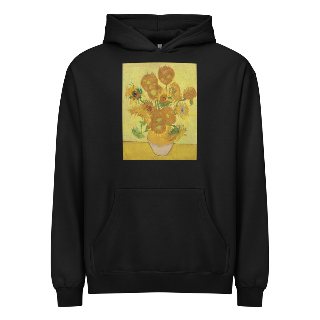 Black Hoodie Vincent Van Gogh S Sunflowers Famous Painting Signature