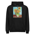 Black Hoodie Vincent Van Gogh S Vase With Three Sunflowers Famous Painting Signature