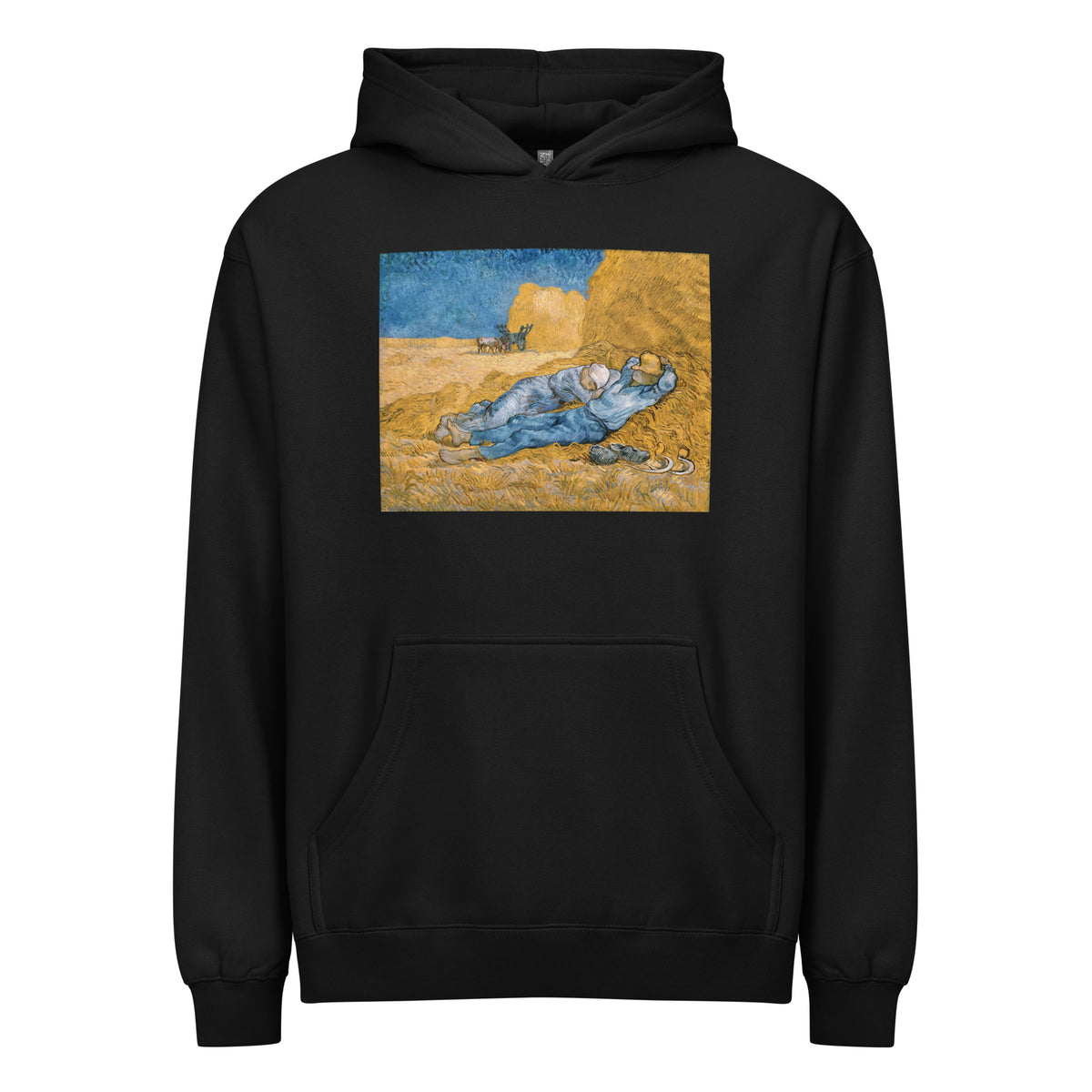 Black Hoodie Vincent Van Gogh S The Siesta Famous Painting Signature