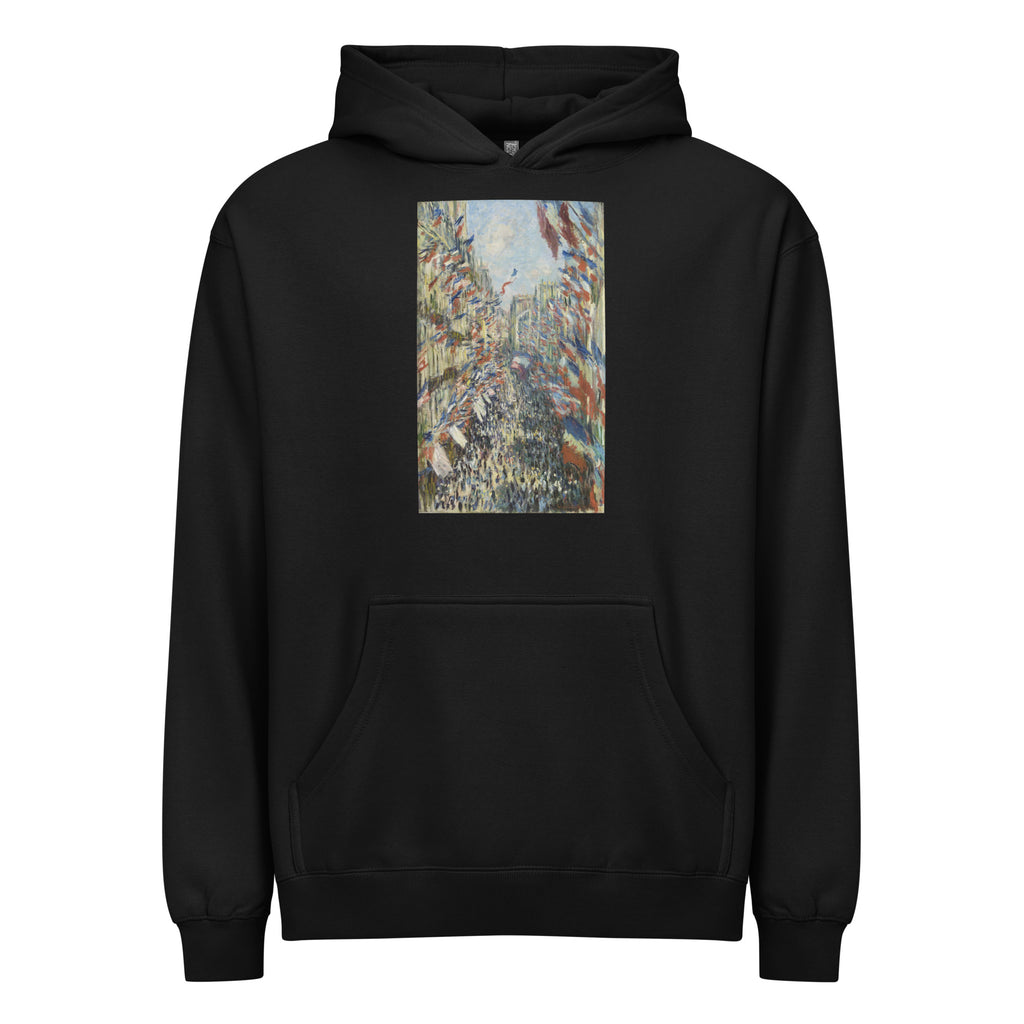 Black Hoodie Claude Monet S The Rue Montorgueil In Paris Famous Painting Signature
