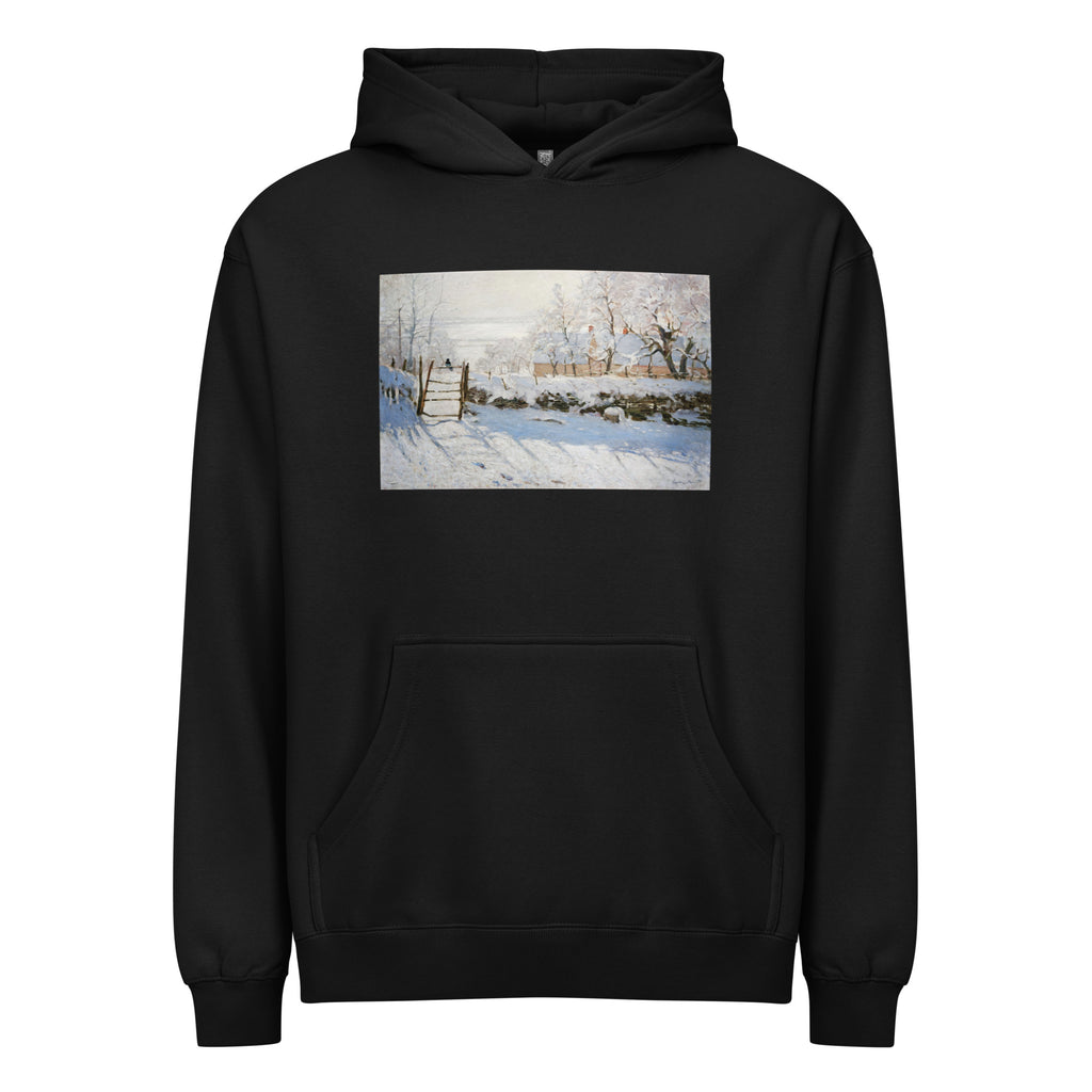 Black Hoodie Claude Monet S The Magpie Famous Painting Signature