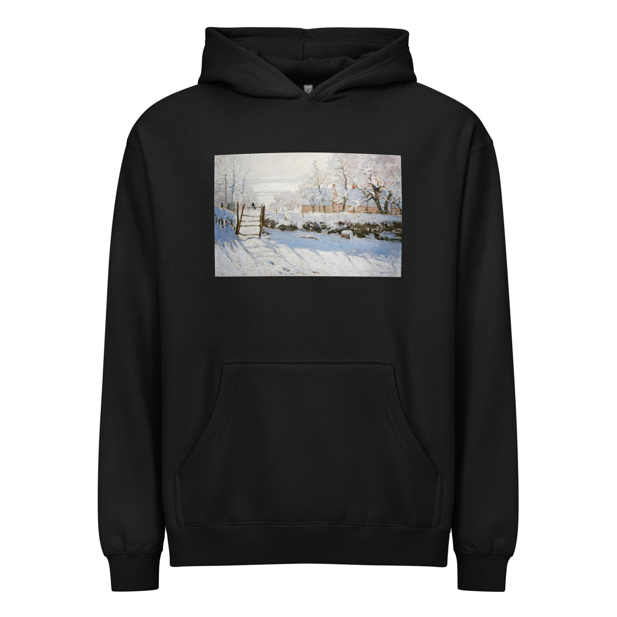 Black Hoodie Claude Monet S The Magpie Famous Painting Signature