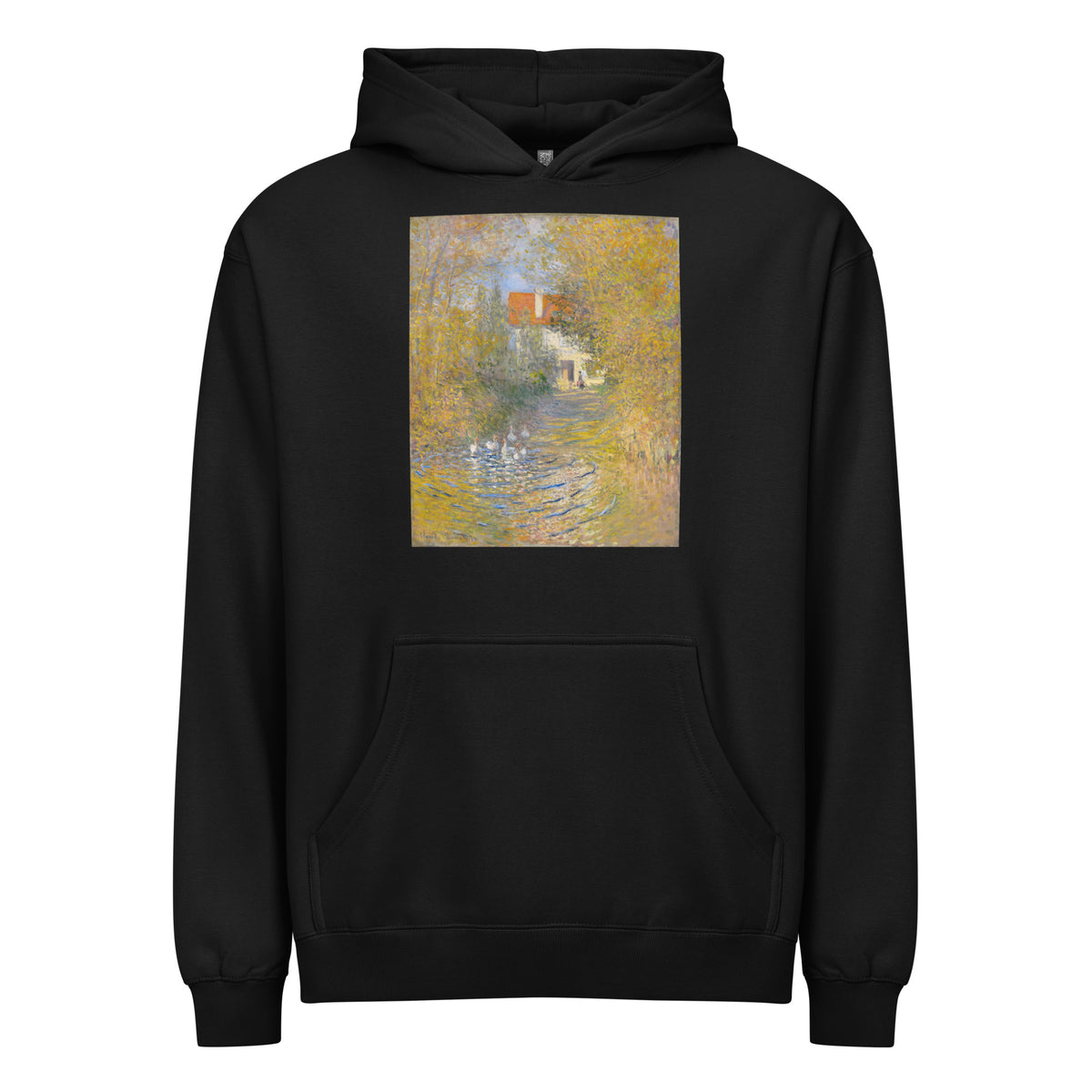 Black Hoodie Claude Monet S The Geese Famous Painting Signature