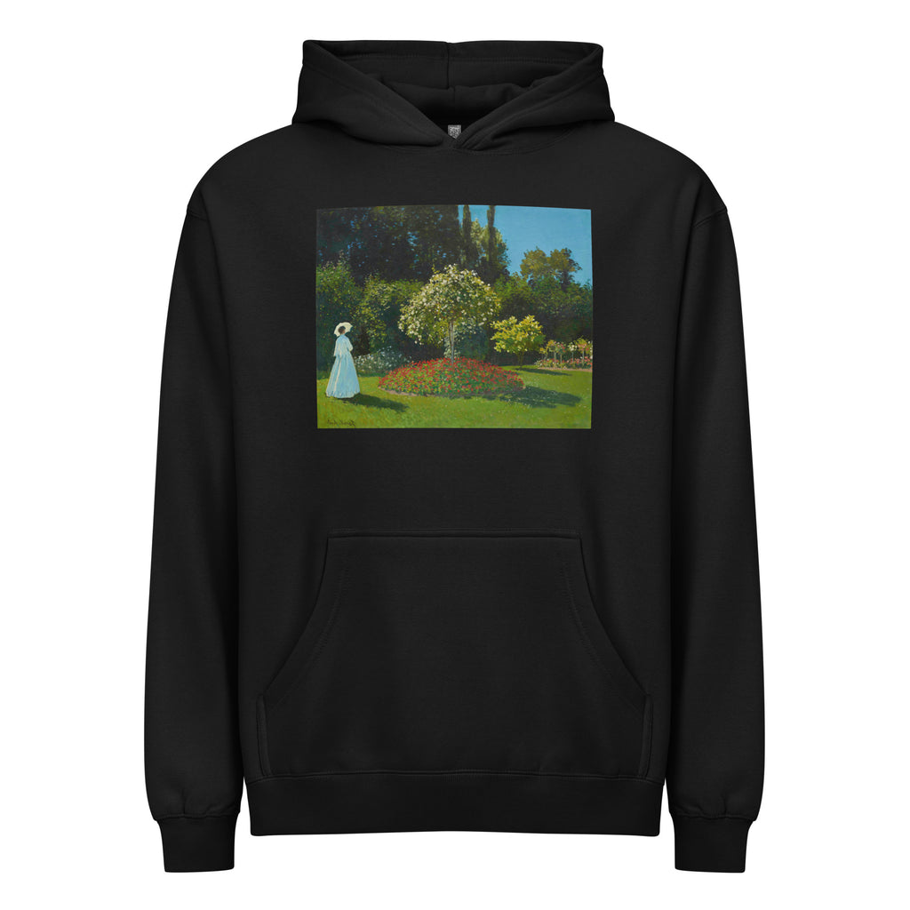 Black Hoodie Claude Monet S Lady In The Garden Famous Painting Signature