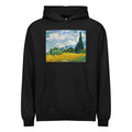 Black Hoodie Vincent Van Gogh S Wheat Field With Cypresses Famous Painting Signature