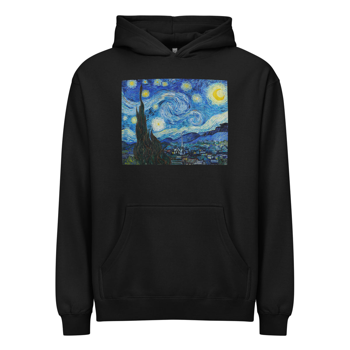 Black Hoodie Vincent Van Gogh S The Starry Night Famous Painting Signature