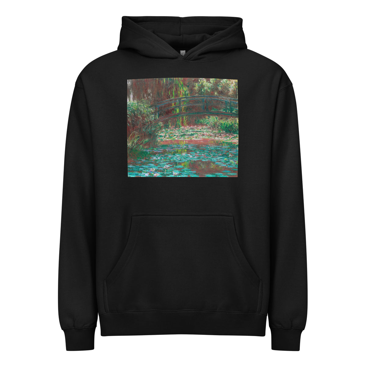 Black Hoodie Water Lily Pond Signature