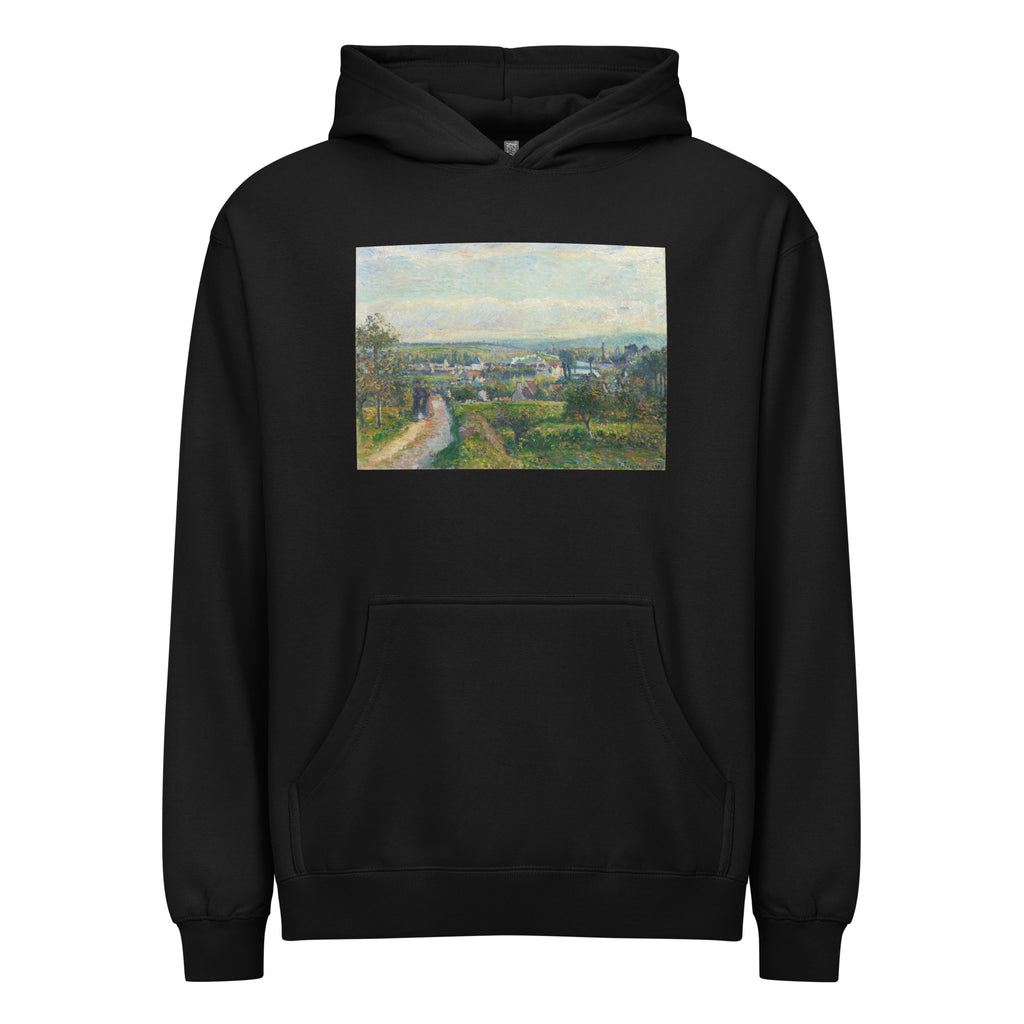 Black Hoodie View Of Saint-Ouen-L Aumone Signature