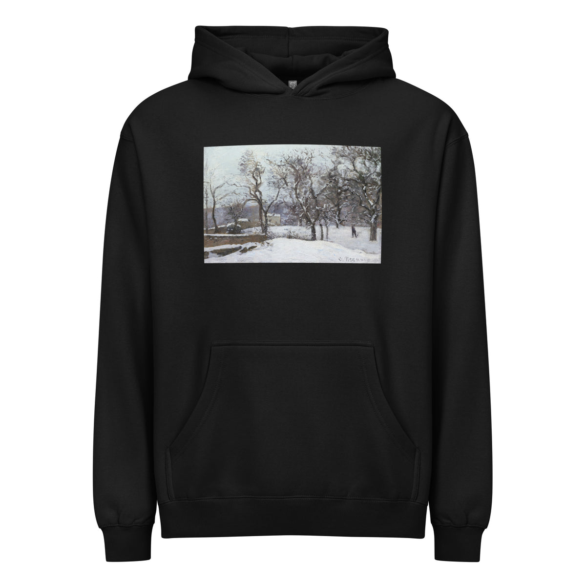 Black Hoodie Snow At Louveciennes Signature