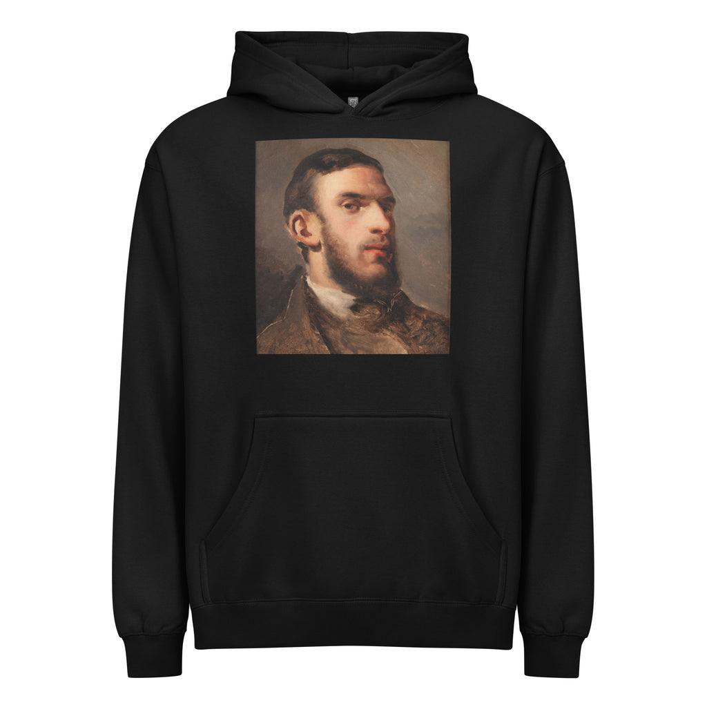 Black Hoodie Self-Portrait Painting In High Resolution Signature