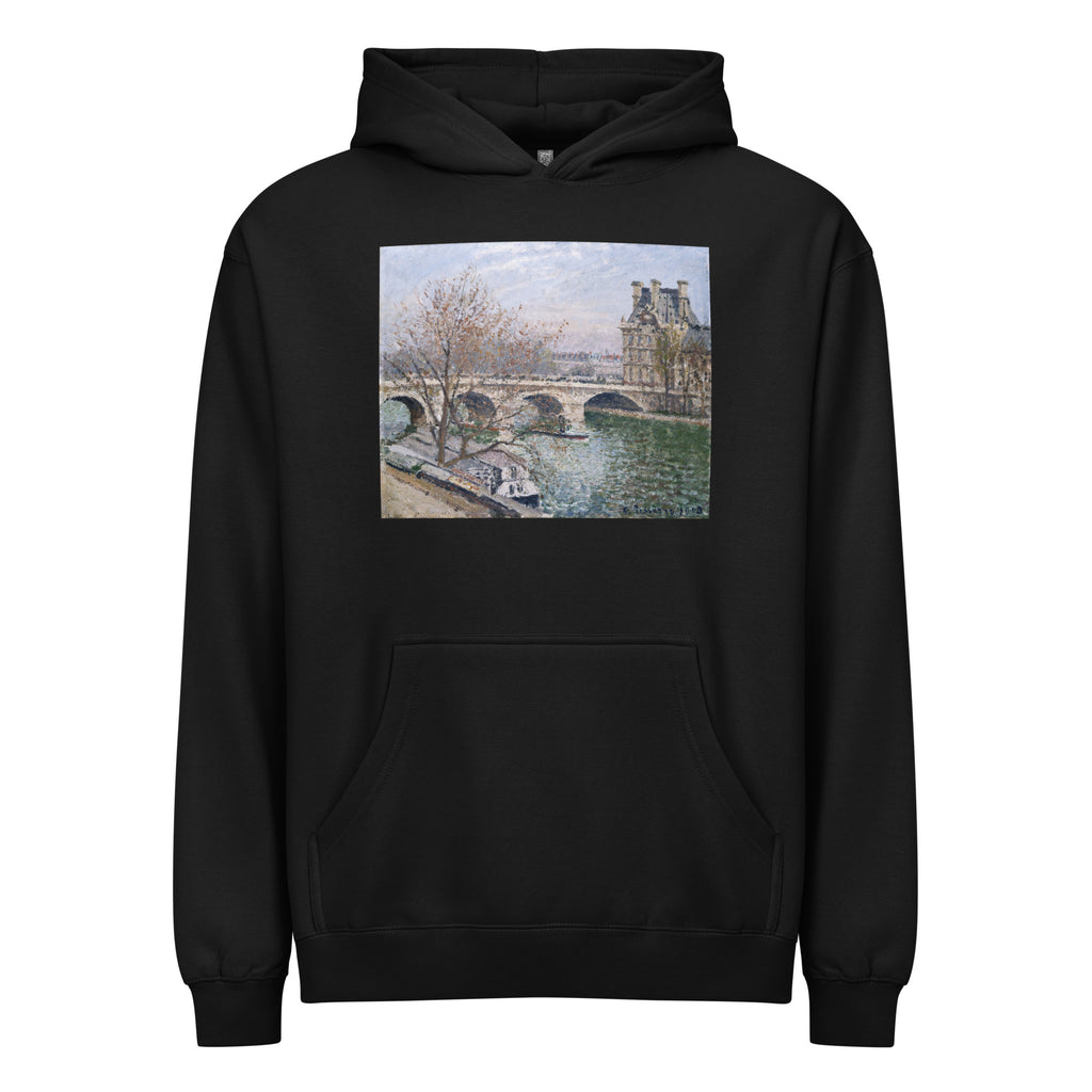 Black Hoodie The Pont Royal And The Pavillon De Flore Signature