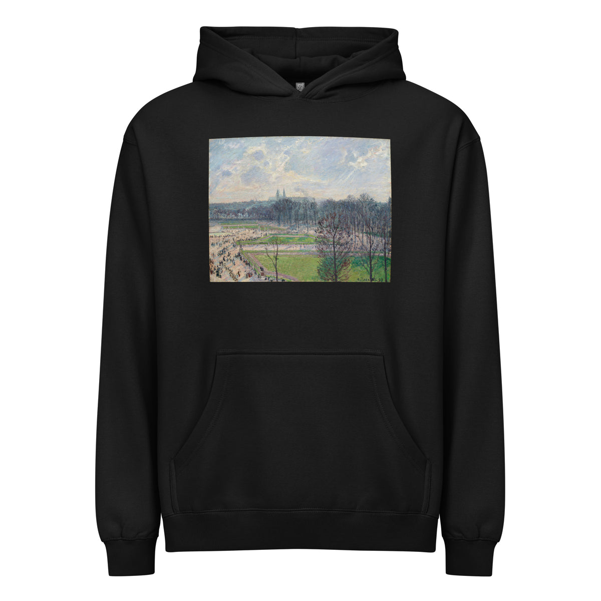 Black Hoodie The Garden Of The Tuileries On A Winter Afternoon Signature
