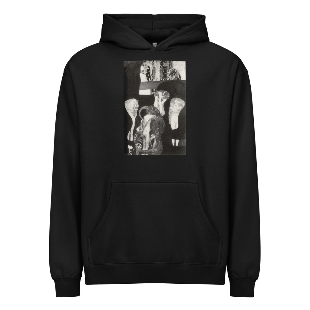 Black Hoodie Gustav Klimt Jurisprudence Famous Painting Signature