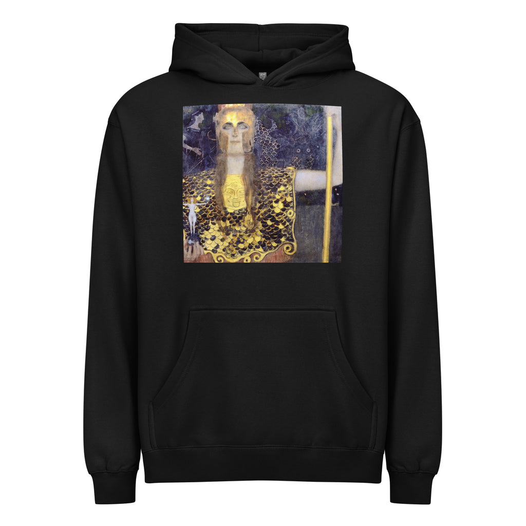 Black Hoodie Gustav Klimt Pallas Athena Famous Painting Signature