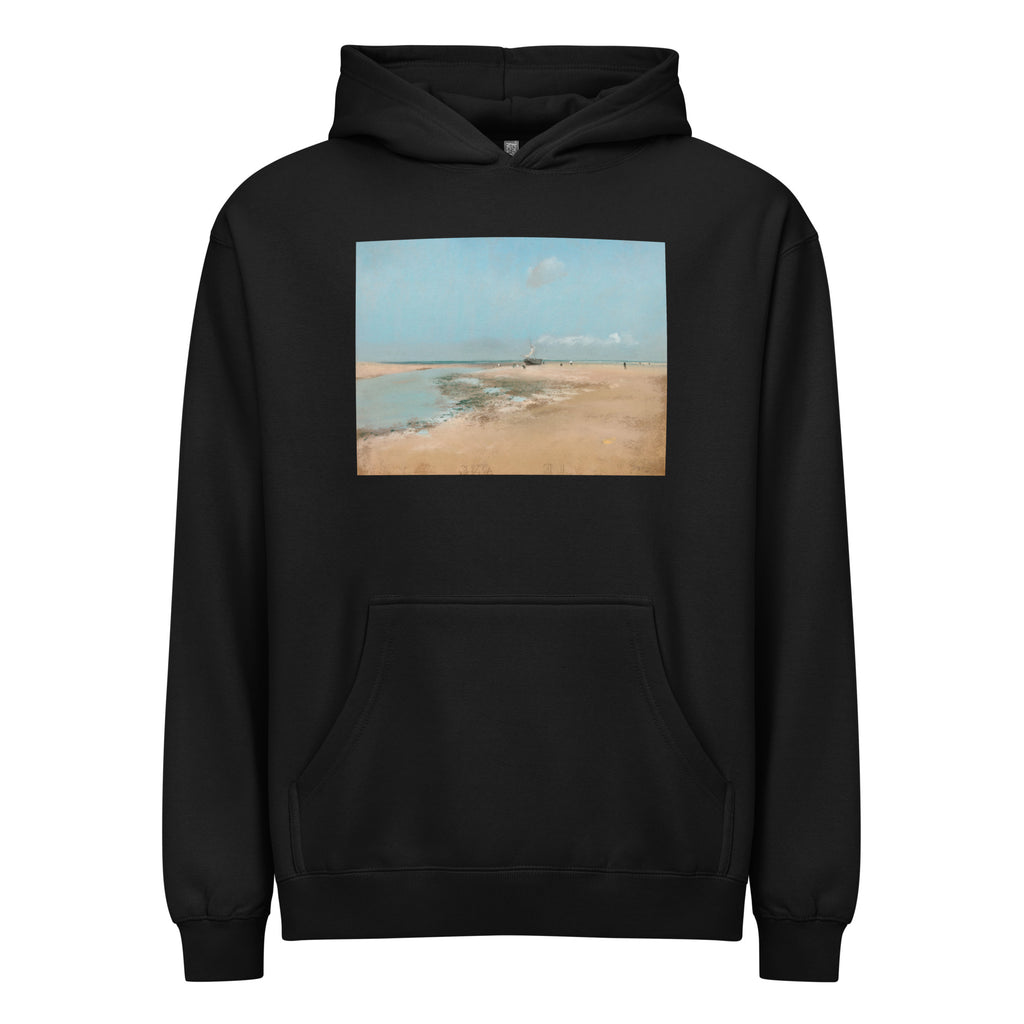 Black Hoodie Beach At Low Tide Mouth Of The River Signature