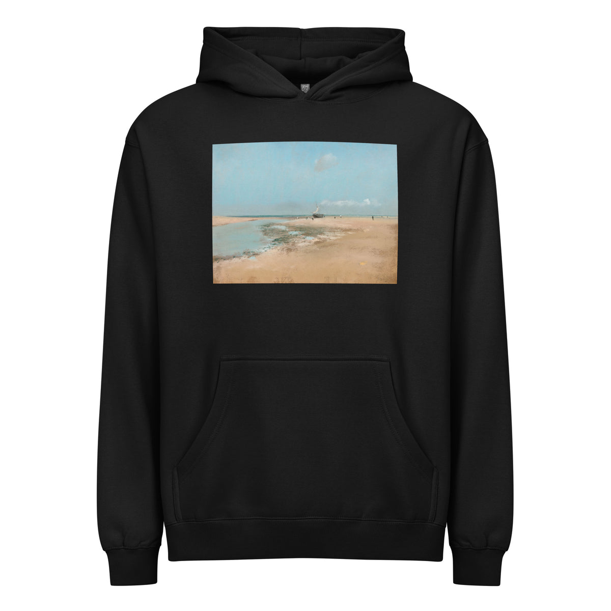 Black Hoodie Beach At Low Tide Mouth Of The River Signature