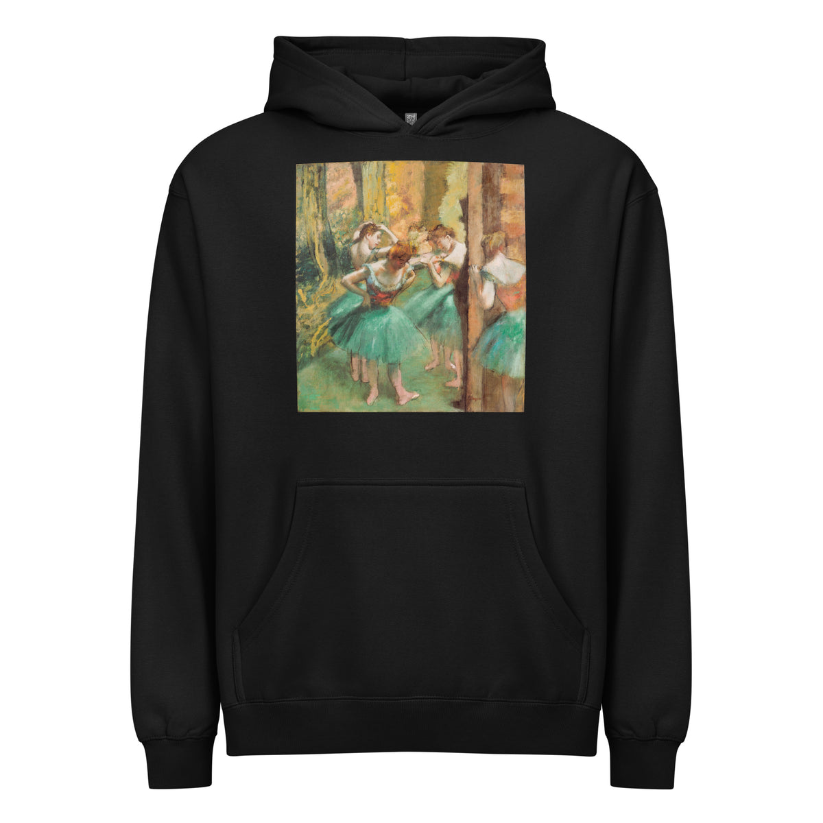 Black Hoodie Dancers Pink And Green Signature