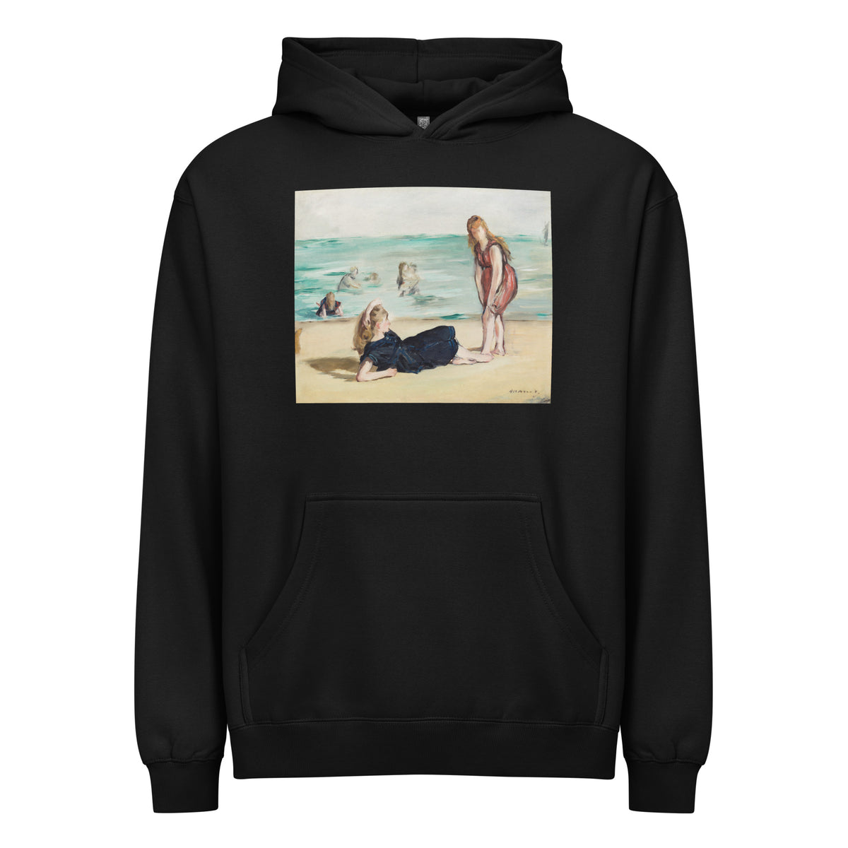 Black Hoodie On The Beach Signature