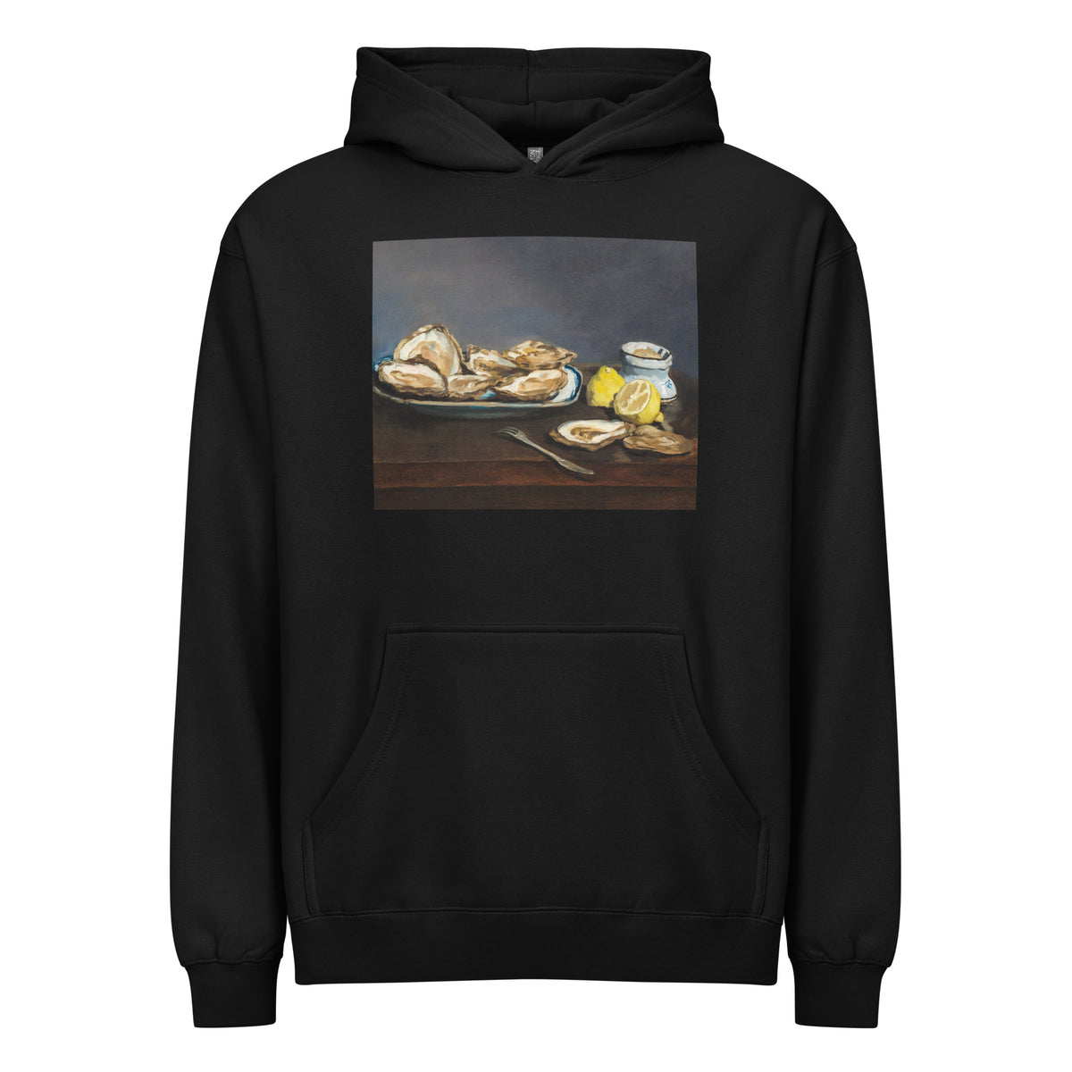 Black Hoodie Oysters Signature