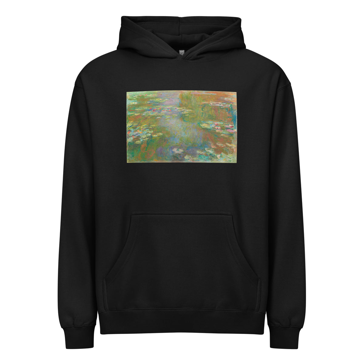 Black Hoodie Water Lily Pond Signature