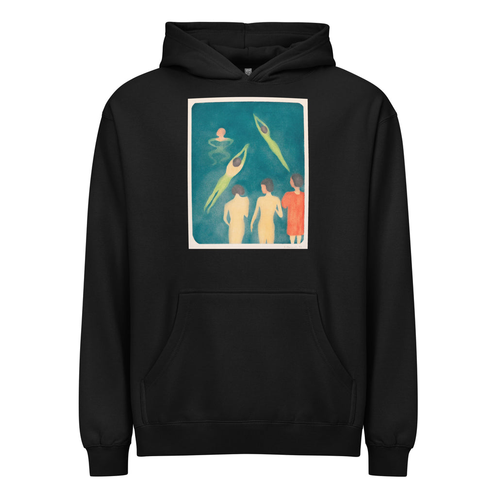Black Hoodie Boys Bathing Signature